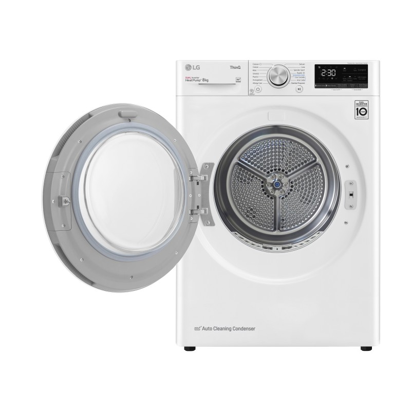 LG RH80V9AVHN Wäschetrockner Freistehend Frontlader 8 kg A+++ Weiß