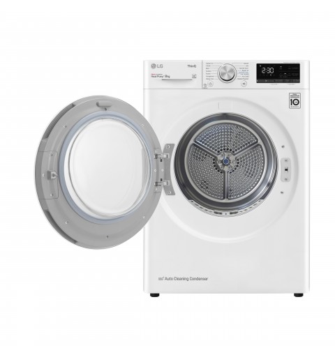 LG RH80V9AVHN sèche-linge Autoportante Charge avant 8 kg A+++ Blanc