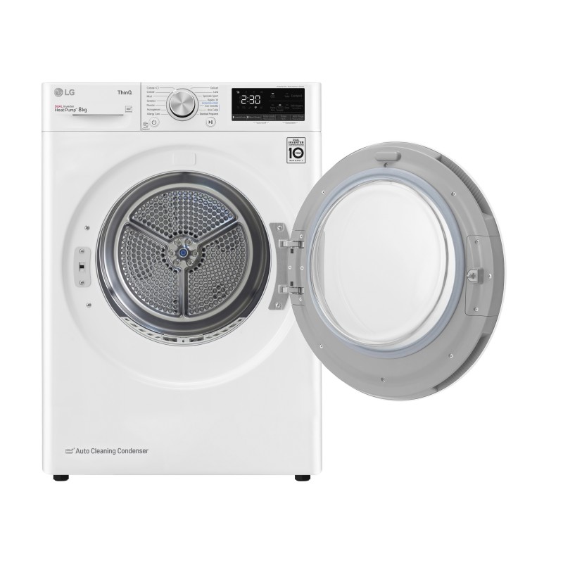 LG RH80V9AVHN Wäschetrockner Freistehend Frontlader 8 kg A+++ Weiß