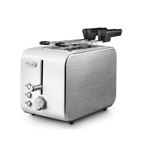 De’Longhi CTX 2203.W Toaster 2 Scheibe(n) 550 W Silber, Weiß