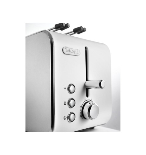 De’Longhi CTX 2203.W Toaster 2 Scheibe(n) 550 W Silber, Weiß