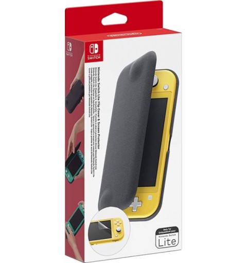 Switch Lite Kit Custodia Flip Grigio + Pellicola Protettiva