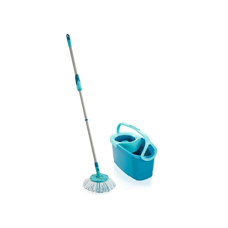 Leifheit Clean Twist Disc Mop seau et système de lavage Réservoir unique Bleu