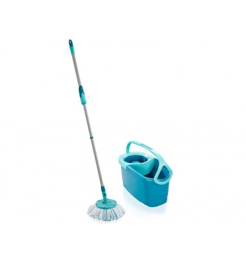 Leifheit Clean Twist Disc Mop seau et système de lavage Réservoir unique Bleu