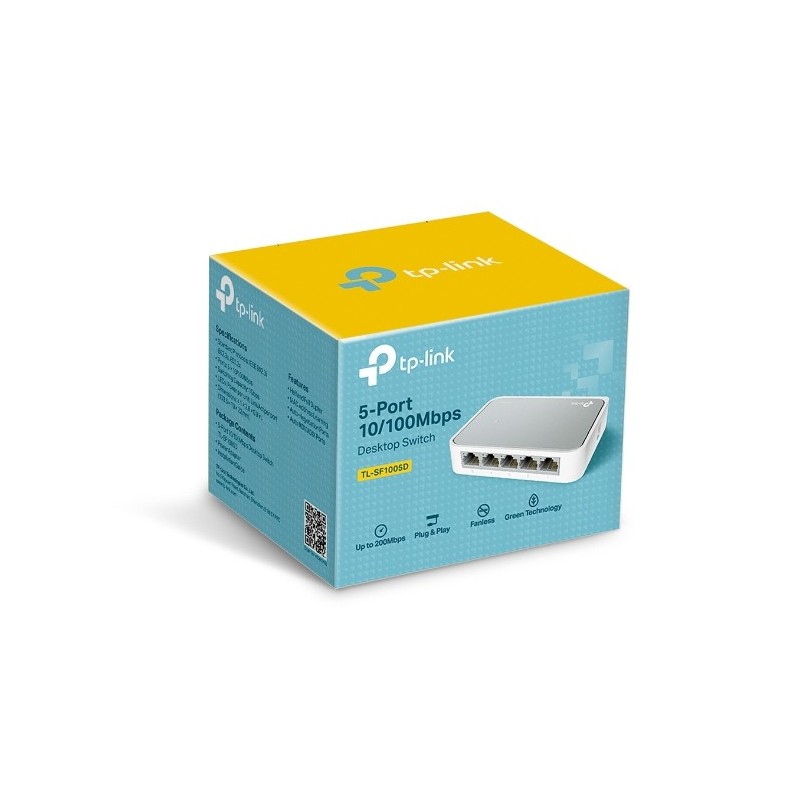 TP-LINK TL-SF1005D V15 Netzwerk-Switch Managed Fast Ethernet (10 100) Weiß