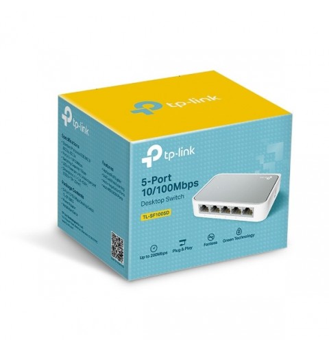 TP-LINK TL-SF1005D V15 Netzwerk-Switch Managed Fast Ethernet (10 100) Weiß