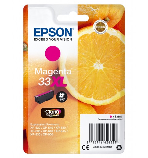 Epson Oranges Singlepack Magenta 33XL Claria Premium Ink