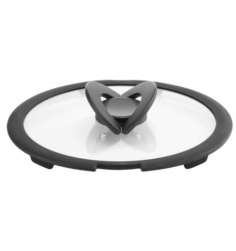 Lagostina 010244060120 couvercle Rond Noir, Transparent