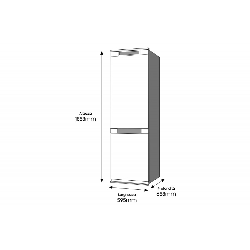 Samsung RB34T603EEL Kühl- und Gefrierkombination Freistehend 340 l E Beige