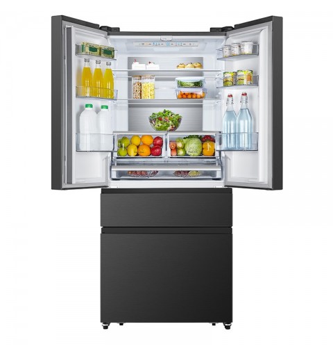 Hisense RF540N4SBF2 side-by-side refrigerator Freestanding 533 L E Black