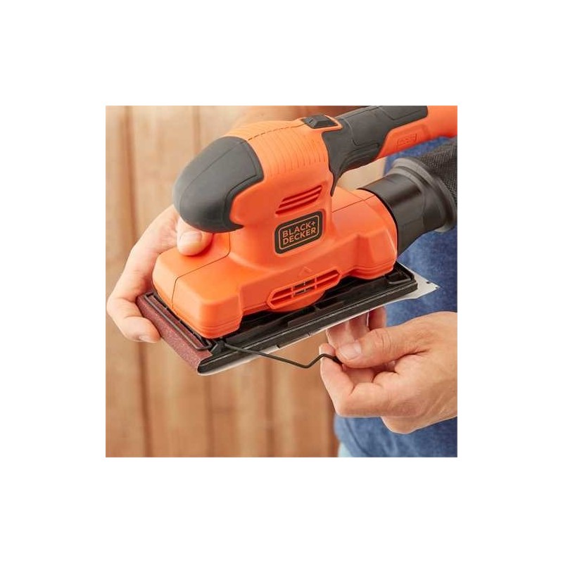 Black & Decker BEW220 Orbital sander 14000 RPM Black, Orange