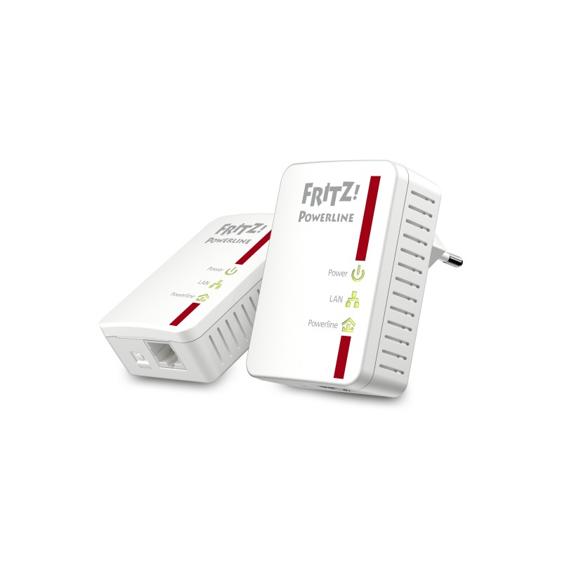 FRITZ! Powerline 510E Set International 500 Mbit s Eingebauter Ethernet-Anschluss Weiß 2 Stück(e)