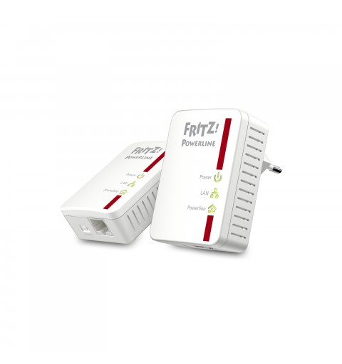 FRITZ! Powerline 510E Set International 500 Mbit s Eingebauter Ethernet-Anschluss Weiß 2 Stück(e)