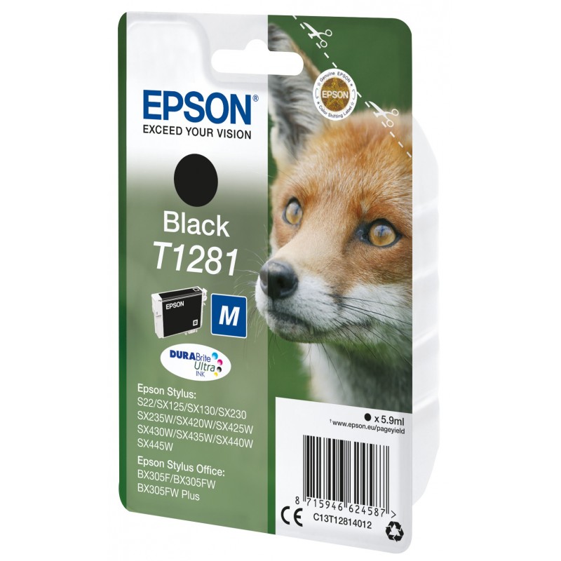 Epson Fox Cartucho T1281 negro (etiqueta RF)