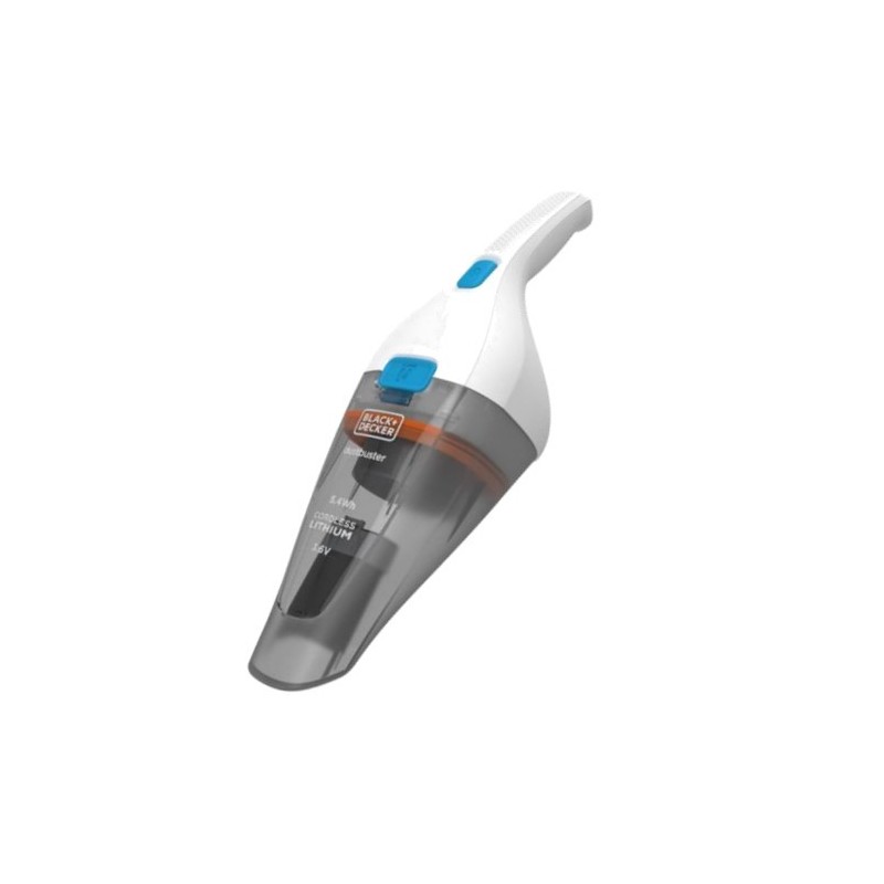 Black & Decker NVC115JLEW aspiradora de mano Gris, Blanco Sin bolsa