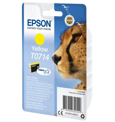 Epson Cartucho T0714 amarillo (etiqueta RF)