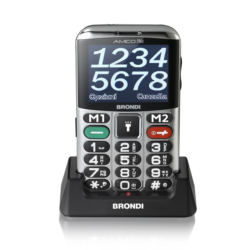 Brondi Amico Chic 6.1 cm (2.4") Black, Silver Feature phone