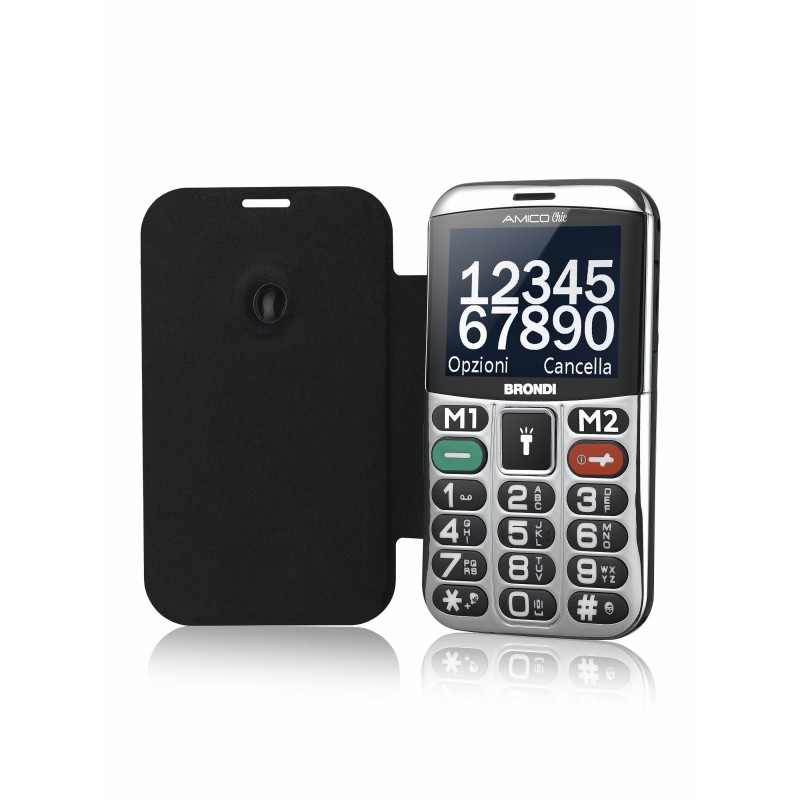 Brondi Amico Chic 6.1 cm (2.4") Black, Silver Feature phone