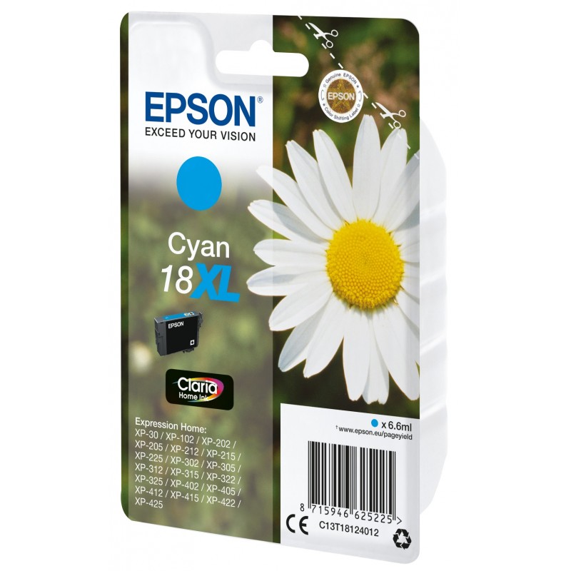 Epson Daisy Singlepack Cyan 18XL Claria Home Ink