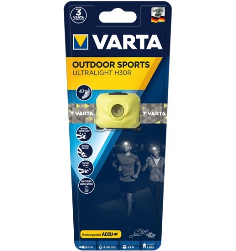 Varta OUTDOOR SPORTS ULTRALIGHT H30R Cal Linterna con cinta para cabeza LED