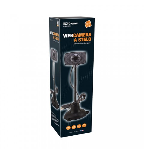 Xtreme 33855 cámara web 640 x 480 Pixeles USB 3.5 mm Negro, Gris