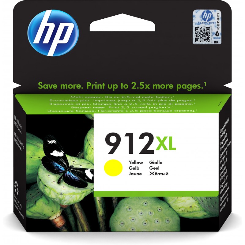 HP 912XL Cartouche d'encre jaune authentique, grande capacité