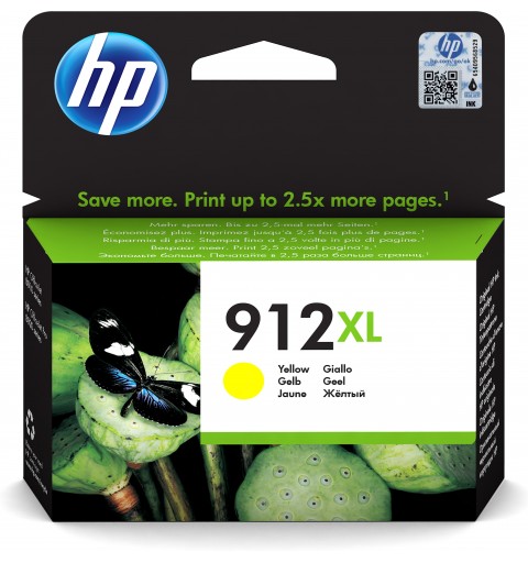 HP 912XL Cartouche d'encre jaune authentique, grande capacité