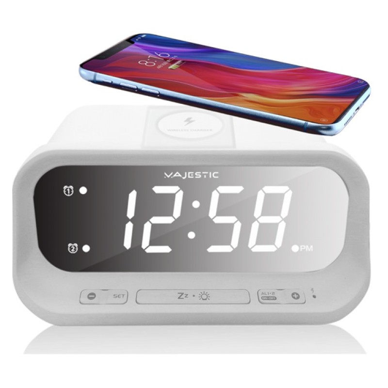 New Majestic SVE-236WI Digital alarm clock White