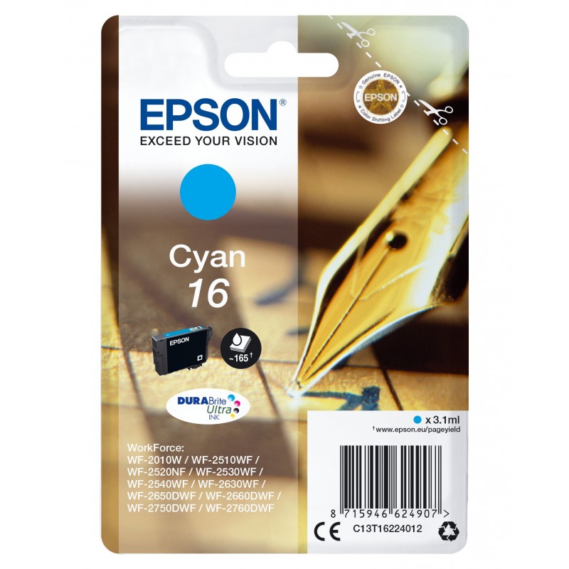 Epson Pen and crossword Singlepack Cyan16 DURABrite Ultra Ink