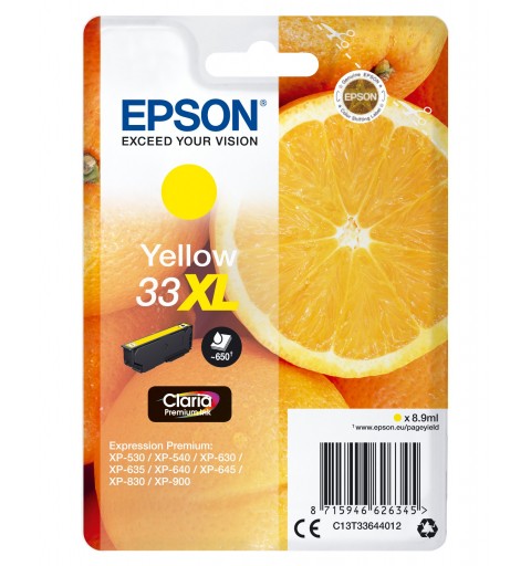 Epson Oranges Cartuccia Giallo T33XL Claria Premium