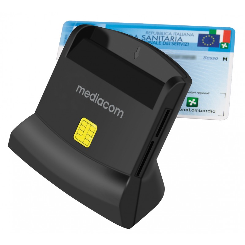 Mediacom MD-S401 Smart-Card-Lesegerät Indoor USB 2.0 Schwarz