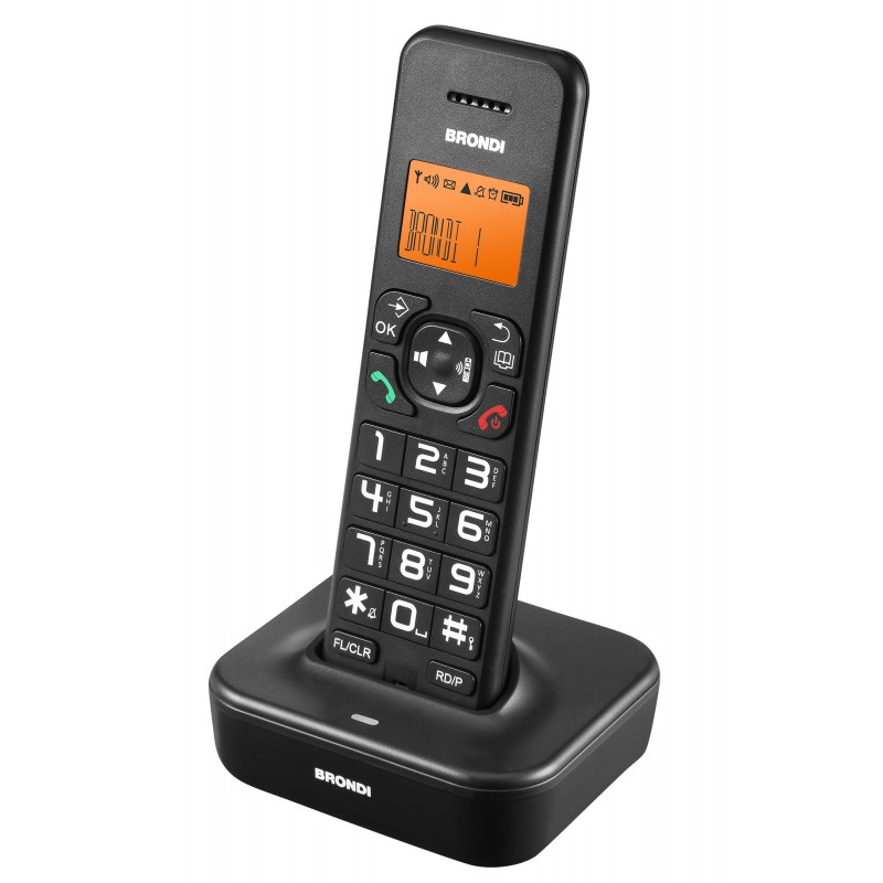 Brondi Bravo Star DECT telephone Caller ID Black