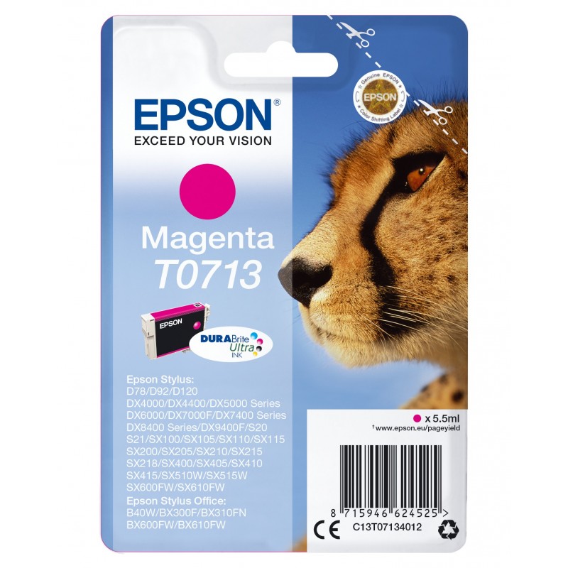 Epson Cartucho T0713 magenta (etiqueta RF)