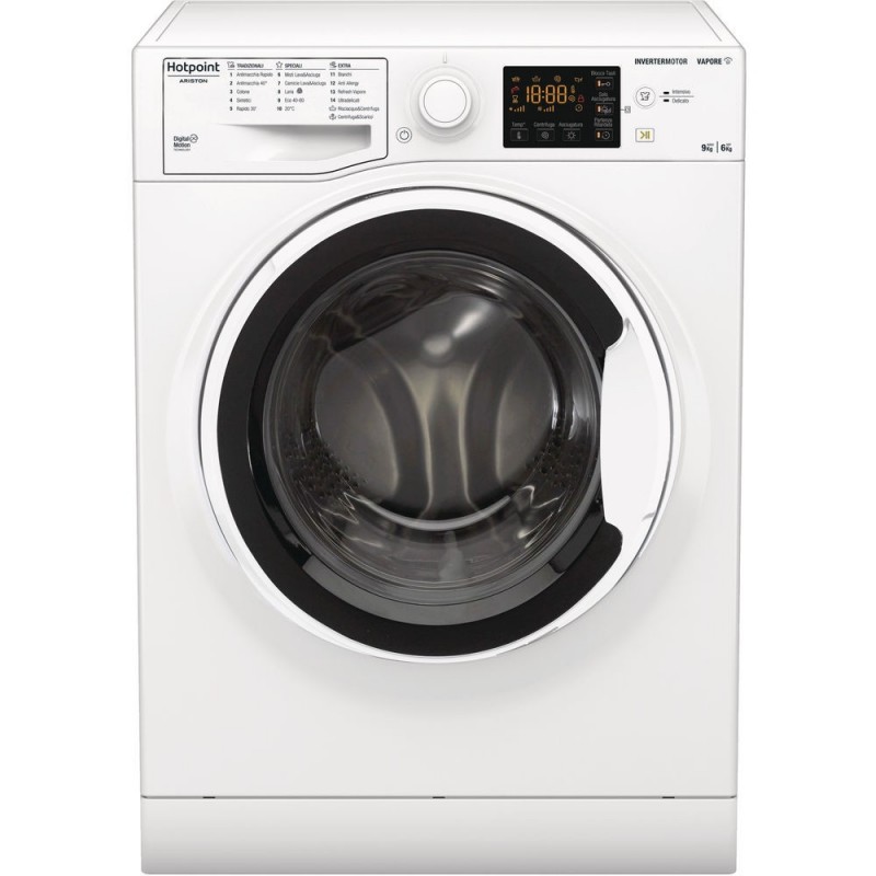 Hotpoint NDB 96443 W IT N machine à laver avec sèche linge Autoportante Charge avant Blanc D