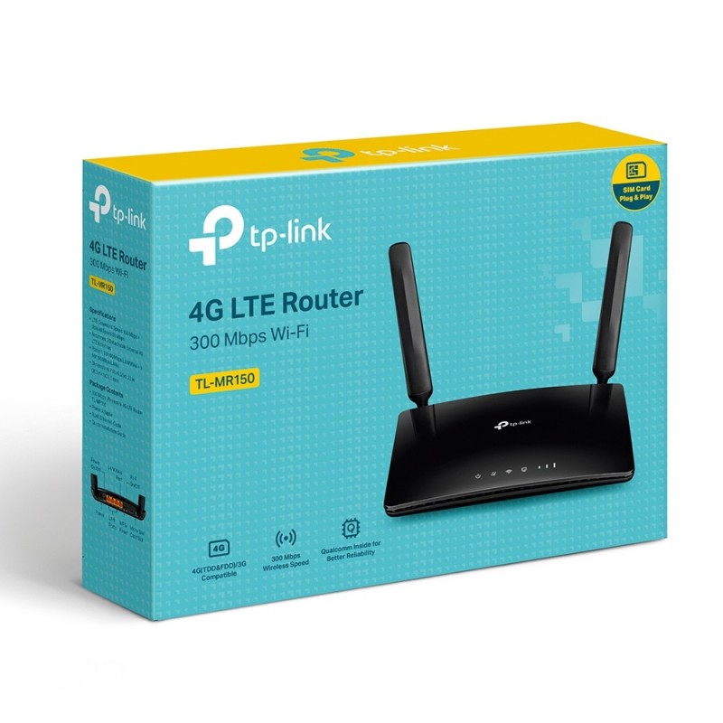 TP-LINK TL-MR150 router inalámbrico Ethernet rápido Banda única (2,4 GHz) 3G 4G Negro