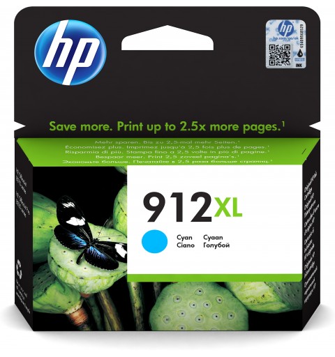 HP 912XL Cyan Original Druckerpatrone mit hoher Reichweite