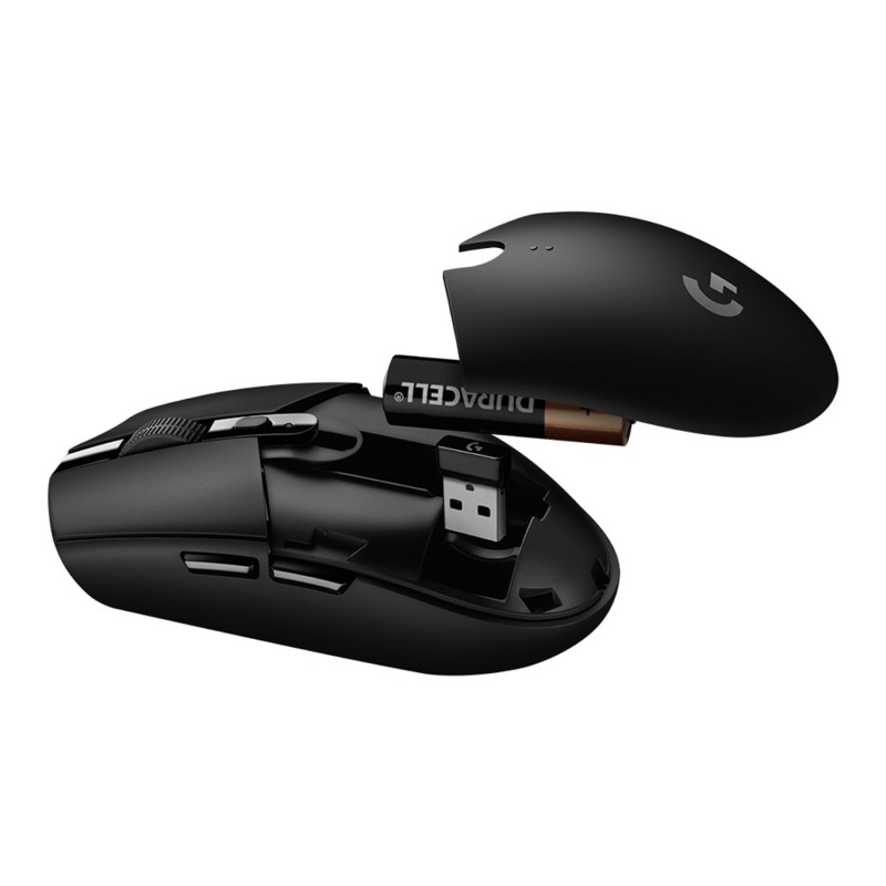 Logitech G G305 LIGHTSPEED Wireless Gaming mouse Mano destra Wireless a RF + Bluetooth Ottico 12000 DPI