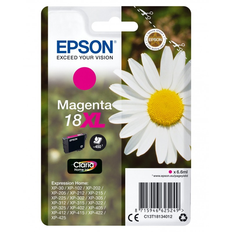 Epson Daisy Singlepack Magenta 18XL Claria Home Ink