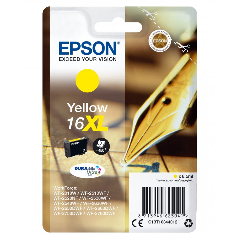 Epson Pen and crossword Singlepack Yellow 16XL DURABrite Ultra Ink