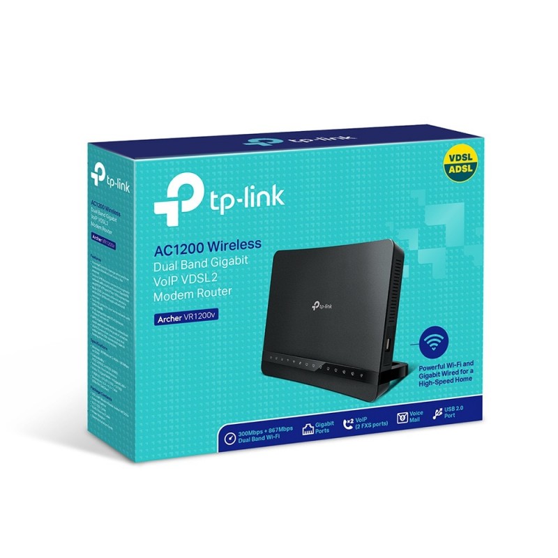 TP-LINK VR1200v Kabelrouter Schwarz