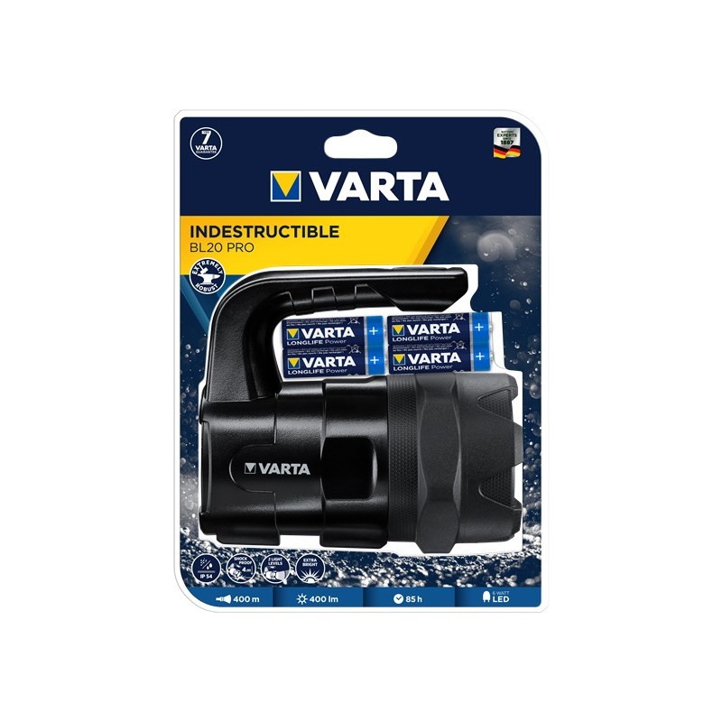 Varta INDESTRUCTIBLE BL20 PRO Negro Linterna de mano LED