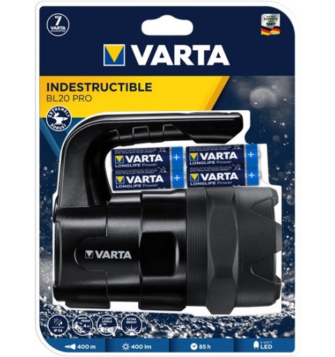 Varta INDESTRUCTIBLE BL20 PRO Negro Linterna de mano LED