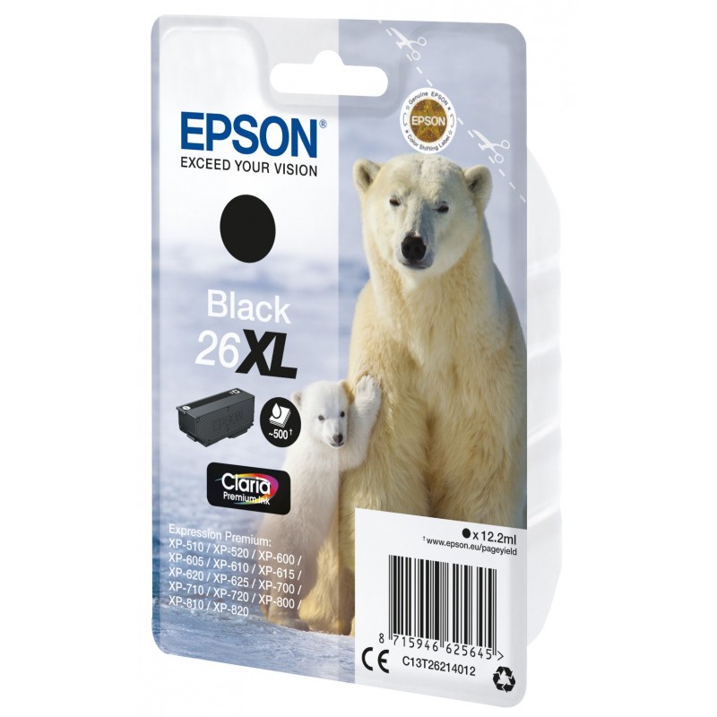 Epson Cartucho 26XL negro (etiqueta RF)