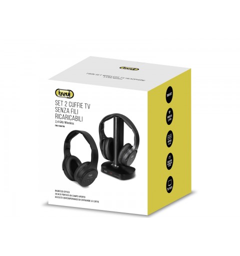 Trevi FRS 1580 TW Headphones Wired & Wireless Head-band TV Black