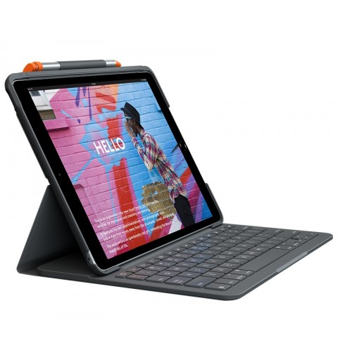 Logitech Slim Folio for iPad (7th, 8th, & 9th generation) Graphite Bluetooth QWERTY Italien