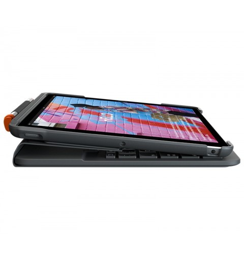 Logitech Slim Folio for iPad (7th, 8th, & 9th generation) Graphit Bluetooth QWERTY Italienisch