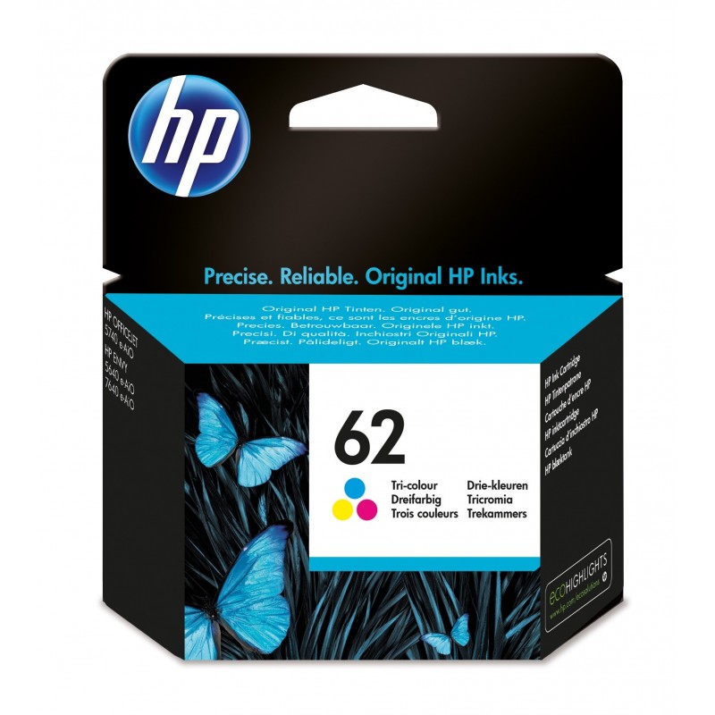 HP 62 Cyan Magenta Gelb Original Druckerpatrone