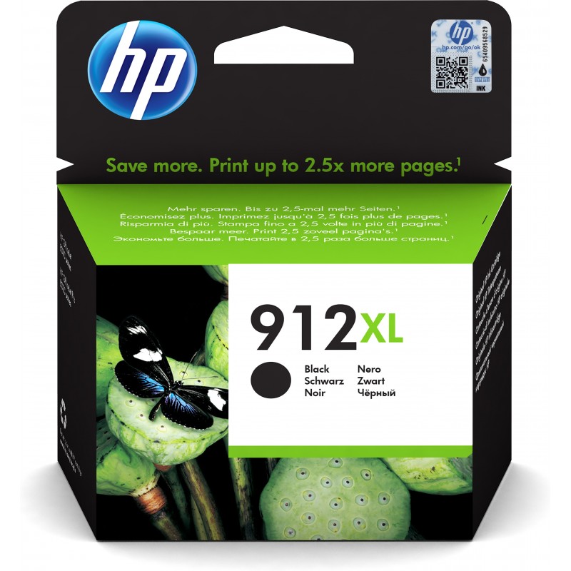 HP 912XL Cartouche d'encre noire authentique, grande capacité