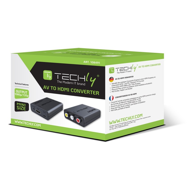 Techly IDATA SPDIF-7 convertisseur de signal vidéo Convertisseur vidéo actif 1920 x 1080 pixels