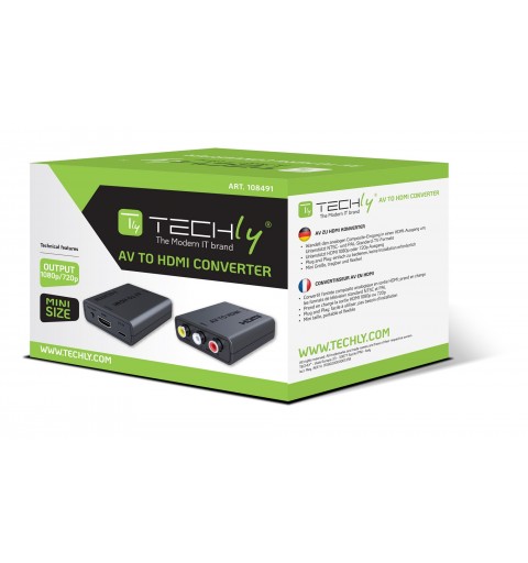 Techly IDATA SPDIF-7 convertisseur de signal vidéo Convertisseur vidéo actif 1920 x 1080 pixels